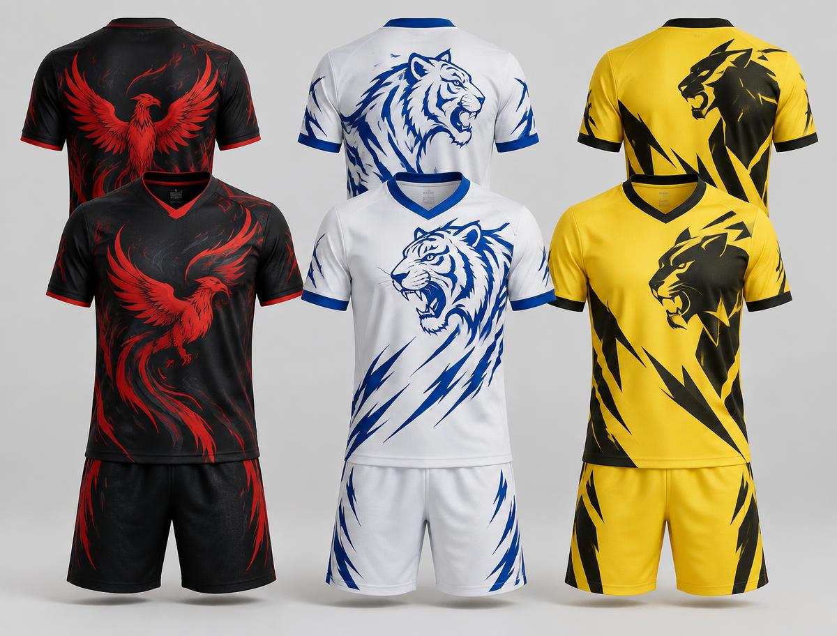 Coleção com seis opções de camisetas de interclasse personalizadas